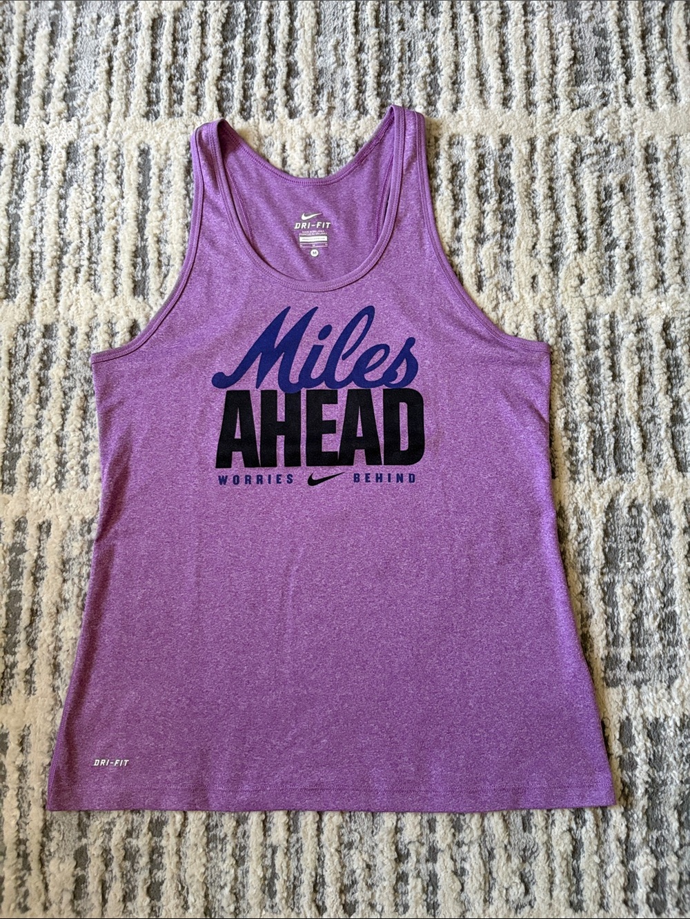 Nike Purple Dri-FIT "Miles Ahead" Racerback Tank Top-Medium